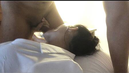 Office uniform sex in hotel blow jod