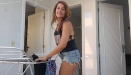 Anna Jones - Mom get Fucked by Son in Laundry