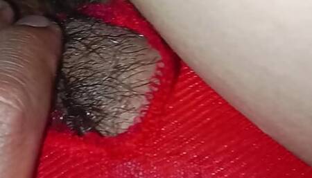 Hairy pussy under the underwear