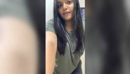 big boob Indian braless girl stripping