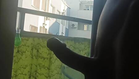 I hope nobody saw me jerking by the window
