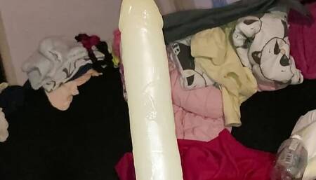Femboy sissy ass enjoying anal dildo insert
