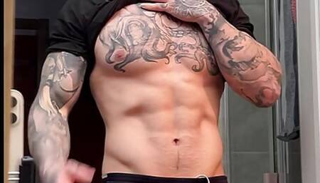 Stroking My Massive Cock and Flexing For You