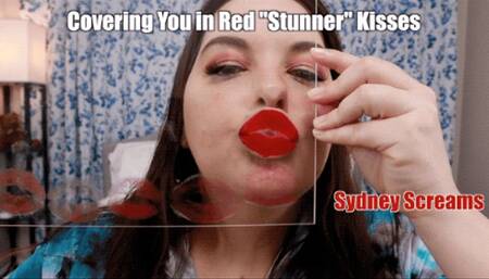 Covering You in Red "Stunner" Kisses - A lipstick fetish scene featuring: lip fetish, kissing, POV, sensual domination, and femdom POV - 720 WMV