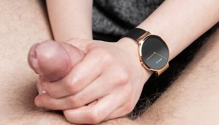 Most sexy and elegant wristwatch Handjob with BERING
