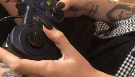 School Girl fucks Game Controller