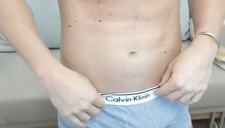 Christian Levine playing with his dick