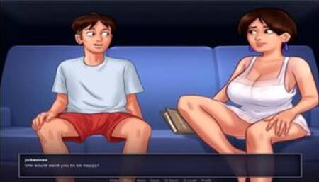 [Gameplay] Summertime saga - Johannes jerked off while thinking of Diana