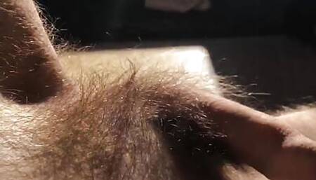 hairy teen stroking in sun