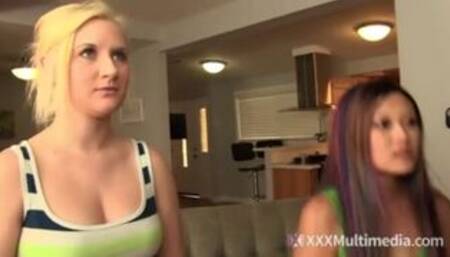 Little Mina & Fifi Foxx - Step Dad entranced his daughter and her cute friend