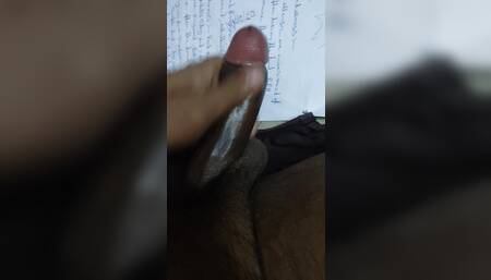 Masturbation bith oil massage on the white paper sperm come quickly