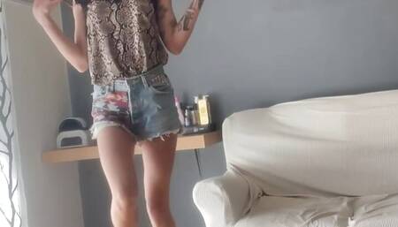 The video of your cock made me so horny that I ended up squirting all over my body