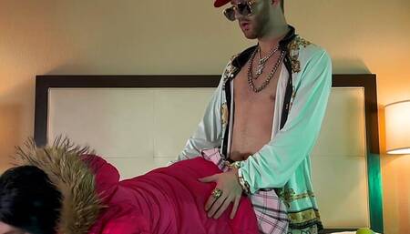 First Time Rapper Fucks Hot TS in Chastity