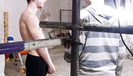 Dominant Ashton Bradley torments bound Alex Knights balls