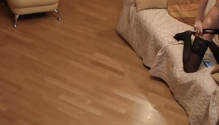 My exgirlfriend is filming herself fingering her pussy