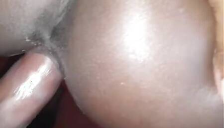 My stepsister wanted my cum. Big cumshot on her ass