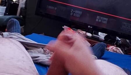 Solo big cock jerk off
