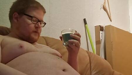 Fat boy torture with candle wax bdsm