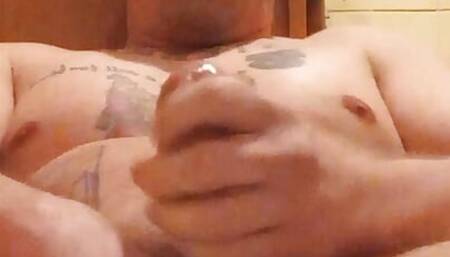 Cum dripping on my balls