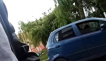 Handjob in public