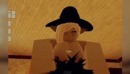 Slutty roblox witch is fucked rough by her slave