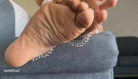 “Smacking my oily soles”