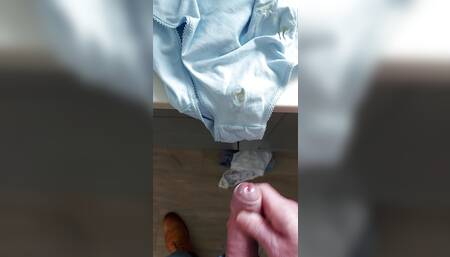 Big cum load on wife panties