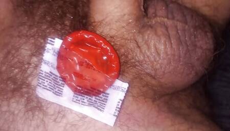 Condom selfjerk