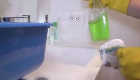 MAMACITAZ - Latina Maid Fucked Hard Into The Wc