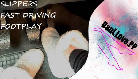 playfull flooring barefoot in slippers | pedal pumping