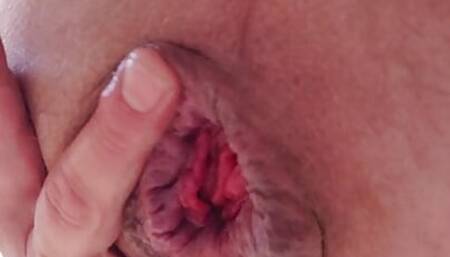 Rose bud pulsating Butt hole close up dripping open