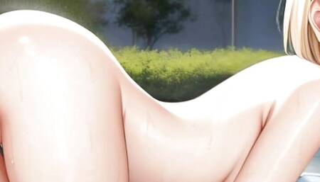 Android 18 showing her cute pussy (dragonball z animation)