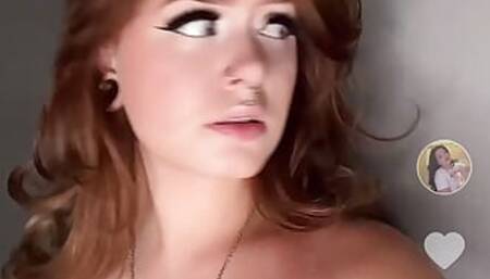 TIKTOK SLUT PIERCEDNOODLE GAGS ON DILDO