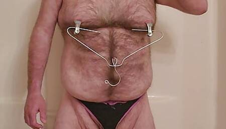 Fat pig panty piss