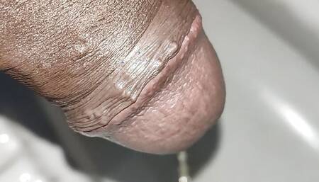 My new peeing video, who want the golden shower from my indian black cock