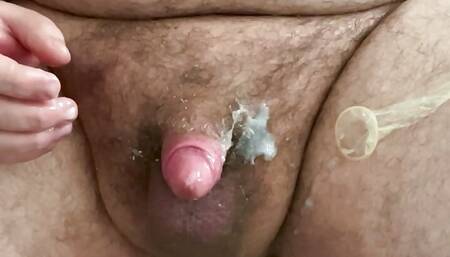 Using FWB's huge thick load to jerk myself off