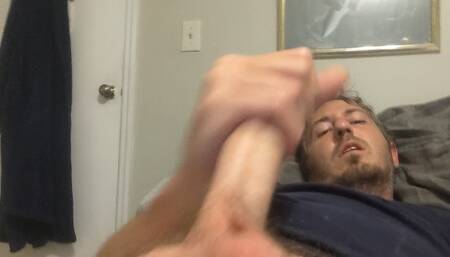 Cumshot from Jacking Off my Big Dick