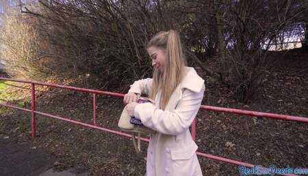 Nympho petite slut fucked by agent in POV in doggystyle