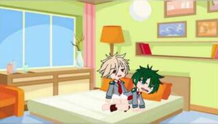 Gacha Bagukou fuck izuku after finding him masturbate