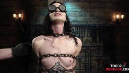 Submissive tattooed 19yo slut dominated by BDSM dude