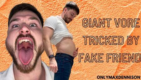 Macrophilia - giant vore tricked by fake friend