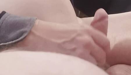 Big uncut cock cumming hard