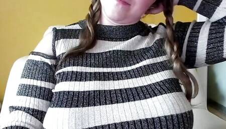 Wednesday Addams roleplay big boobs cosplay daddys girl webcam recorded March 20th
