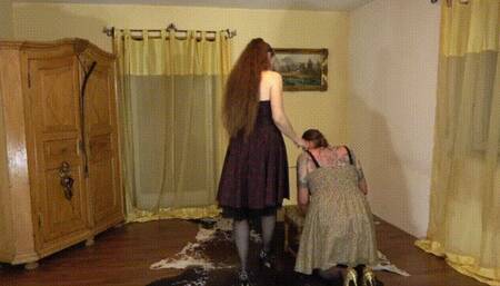 My Sissy slave tore up his stockings (WMV)_The Dragonlady_Femdom_Sissytraining_Feminization_Whipping