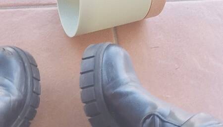 black boots and crushing vase roll
