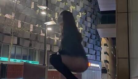 Shemale public cum