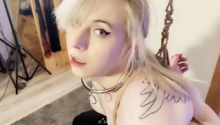 Submissive Trans TIED made to SQUIRTE