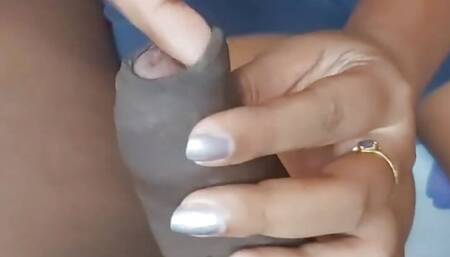 Hot wife hand job