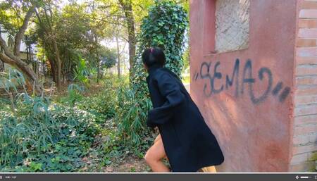 In a public park I'm scared they'll see me