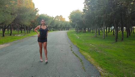 Fucking in the park in public heels